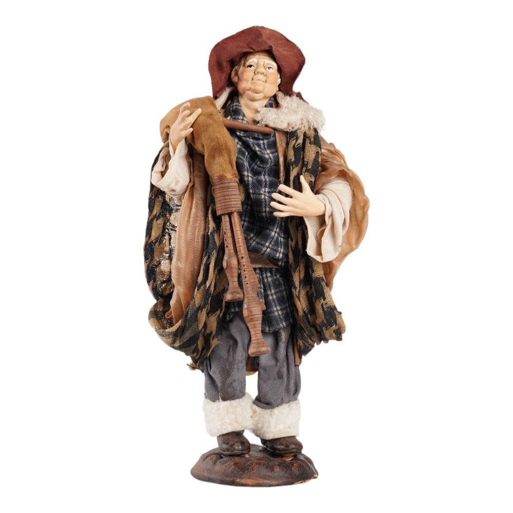 Zampognaro in terracotta vestito cm 35