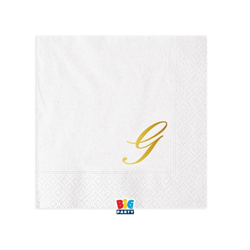 Tovaglioli 25cm 16pz Lettera G