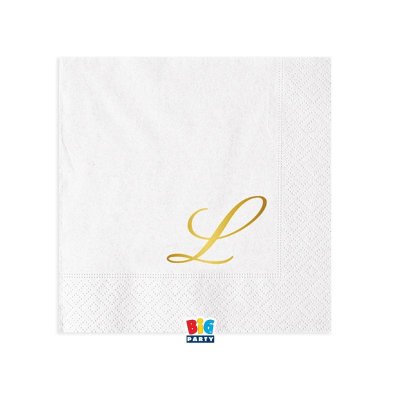 Tovaglioli 25cm 16pz Lettera L