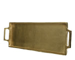 Vassoio rettangolare in alluminio dorato - Eleganza senza tempo 54.5x16.5x4cm