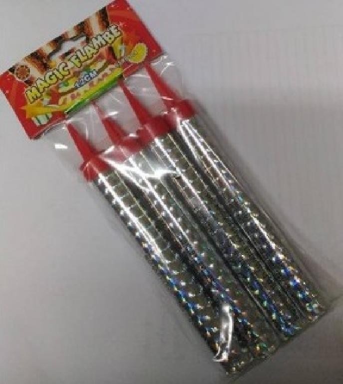 Candelina Fontana bengalino per feste uso interno 12cm 55 secondi con sostegno