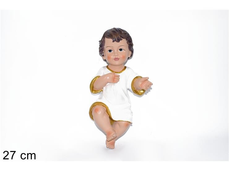 Statuina Gesù Bambino 27 cm di resina