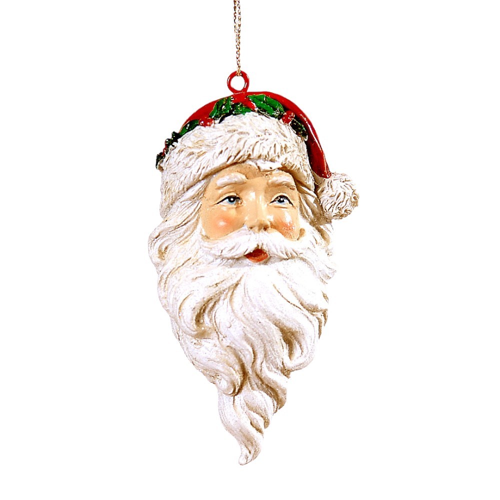 TESTA DI BABBO NATALE IN RESINA  12CM