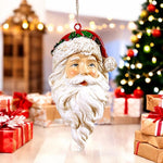TESTA DI BABBO NATALE IN RESINA  12CM