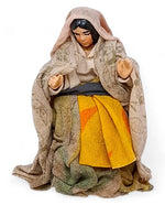 Statuetta Donna Seduta in Terracotta 8 cm - Artigianale