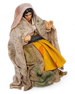 Statuetta Donna Seduta in Terracotta 8 cm - Artigianale