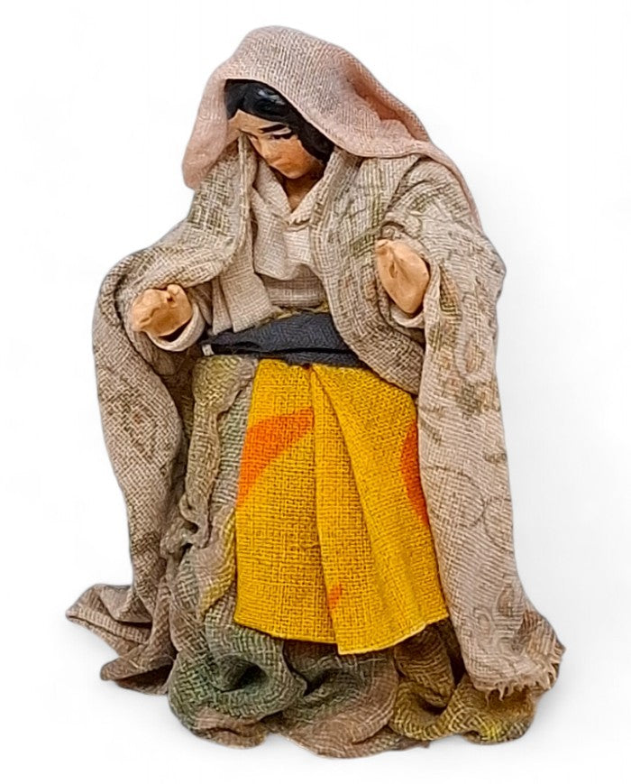 Statuetta Donna Seduta in Terracotta 8 cm - Artigianale