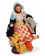 Statuetta Donna con Galline 8 cm in Terracotta