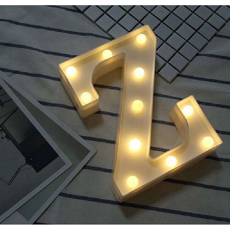 Lettera Z luminosa con luci led 16 cm