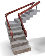 Scala con gradni e pianerottolo svolta a destra cm 5x5 larghezza gradini 1 cm