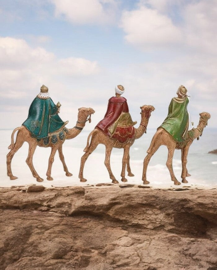 statuette Tre Re magi a cammello serie cm 8 Landi