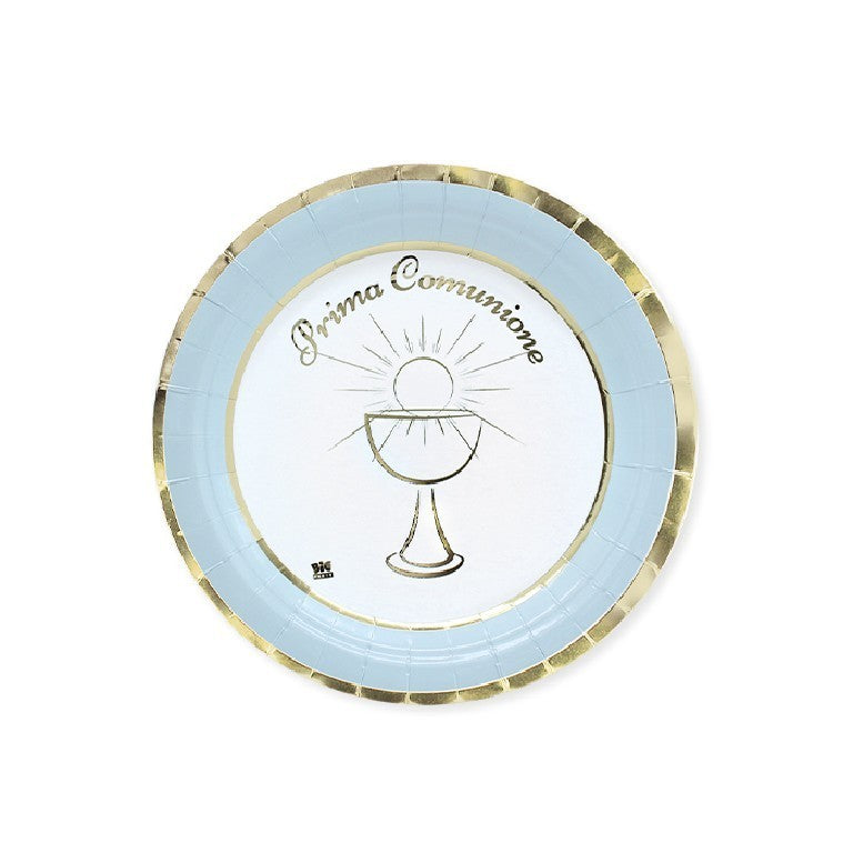 Piatti ø18 Comunione Chic Celeste 8pz