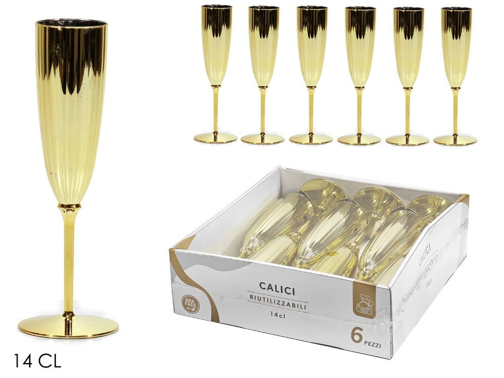 SET 6 CALICI ORO 14CL