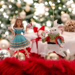Vetur | Statuine per Albero di Natale Alice e Bian Coniglio - 10cm 1pz
