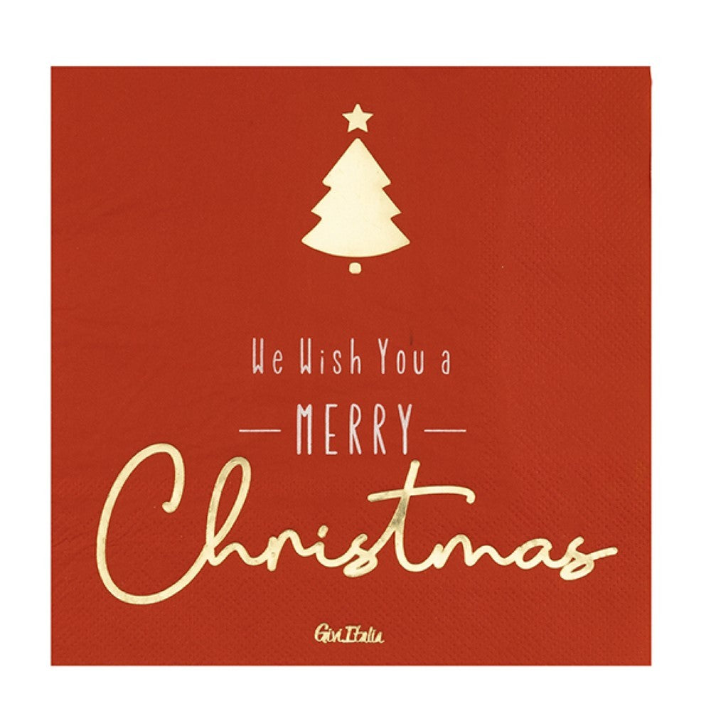 Tovaglioli Merry Christmas Tree 3 Veli 33x33 cm