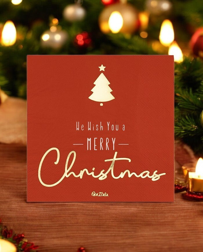 Tovaglioli Merry Christmas Tree 3 Veli 33x33 cm