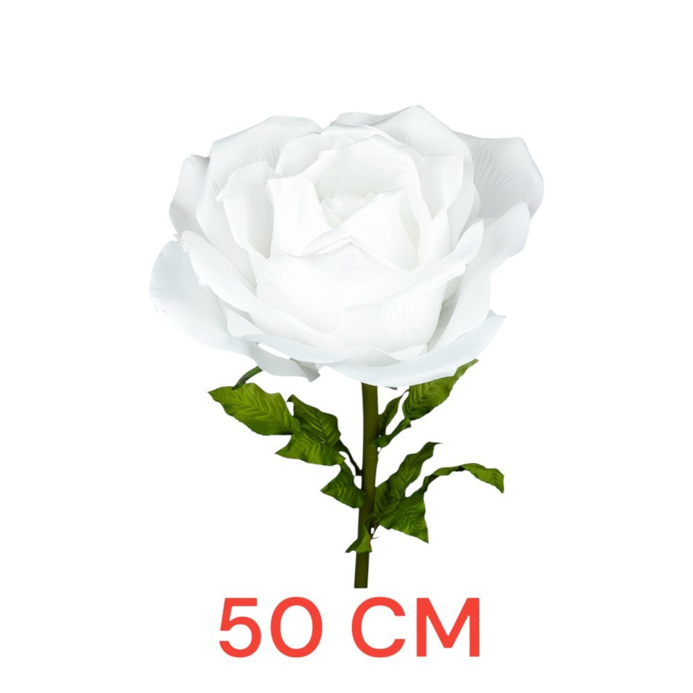 ROSA DIAM. 50 CM - STELO CM 110 BIANCO