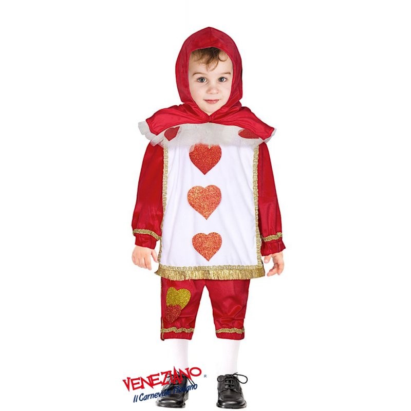 Costume di Carnevale Carte di Cuori bambina 3-24 mesi