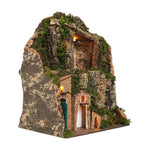 Presepe a collinetta con capanna 20X15X26