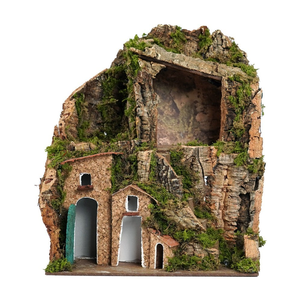 Presepe a collinetta con capanna 20X15X26