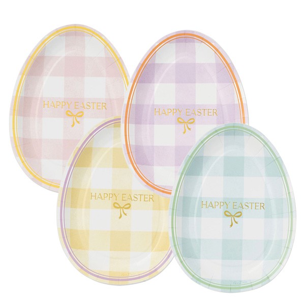 Piatti di carta 22cm Shaped Easter 8pz
