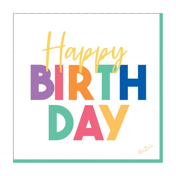 Tovaglioli 33cm Happy BirthDay 16pz