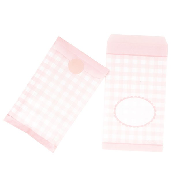 Sacchetti 8x14cm Vichy Rosa 10pz