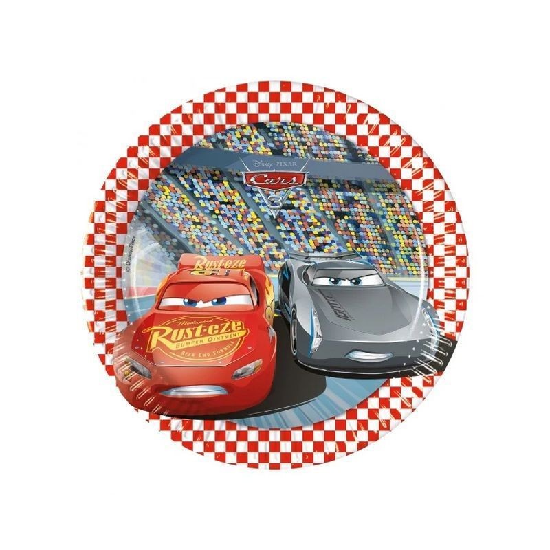 Piatti in carta CARS 20 cm 8 pz
