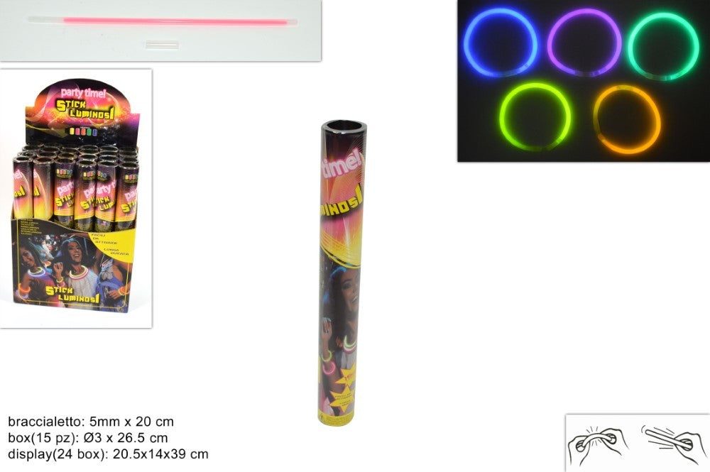 Regalino fine festa Starlight braccialetti luminosi fluorescenti Multicolor 1Pz