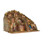 Presepe paesaggistico 82x63 con forno, mulino e paniere