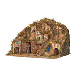 Presepe paesaggistico 82x63 con forno, mulino e paniere