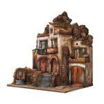 Presepe casolare 84x61x88 cm con luci e fontana presepe classico