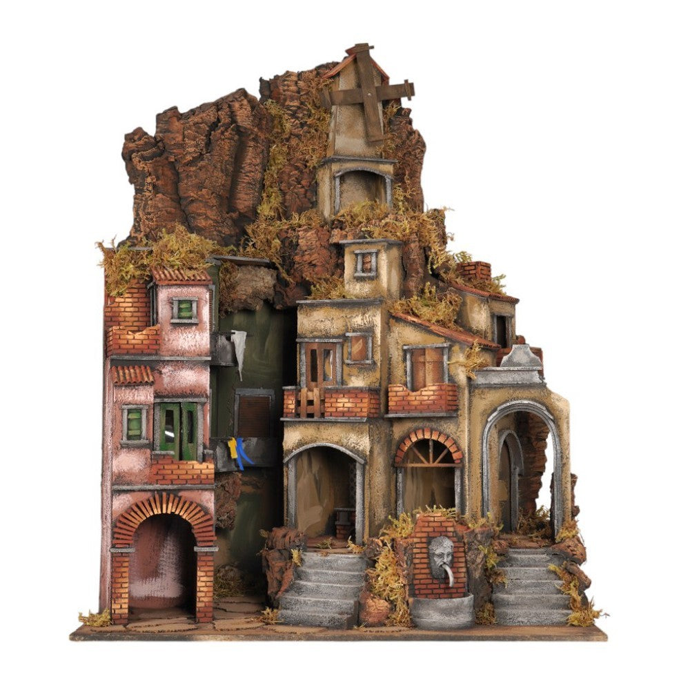 Presepe con vicolo 83x61x106 cm per pastori 10 cm