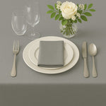 Tovaglia grigio pietra effetto tessuto cm 140x240