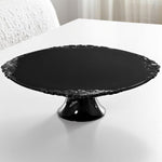 Alzatina di plastica grande Nera 31x10cm