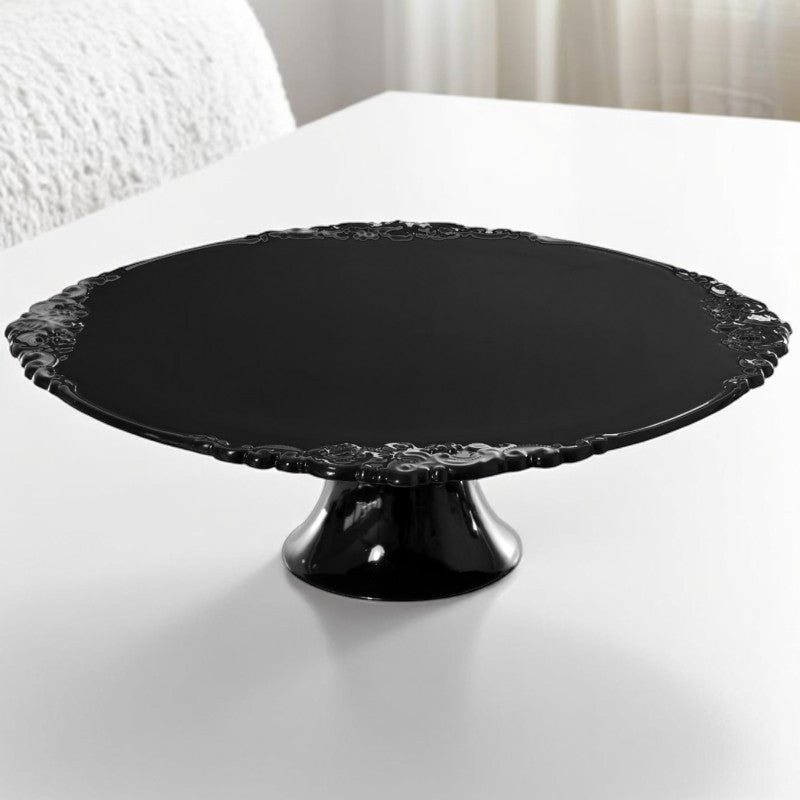 Alzatina di plastica grande Nera 31x10cm