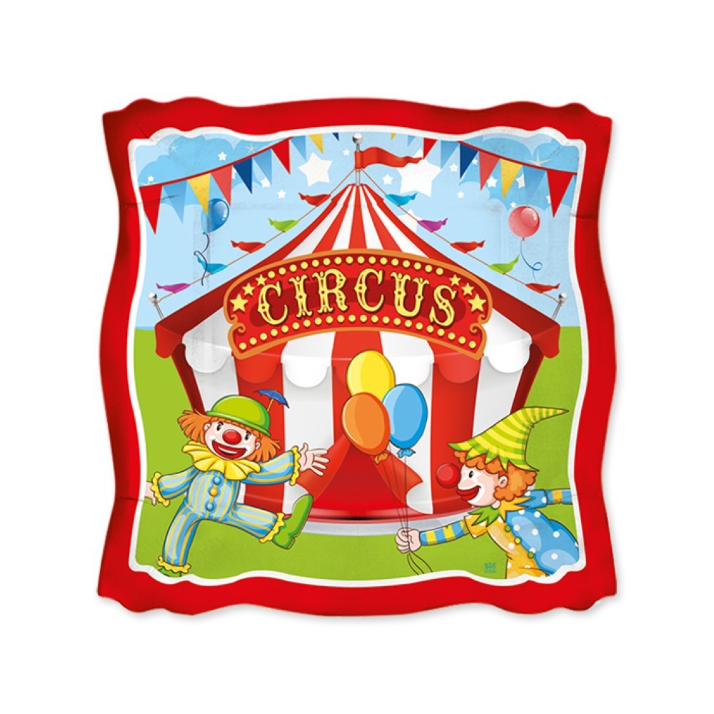 Piatti di carta 19cm Circus Party 8pz