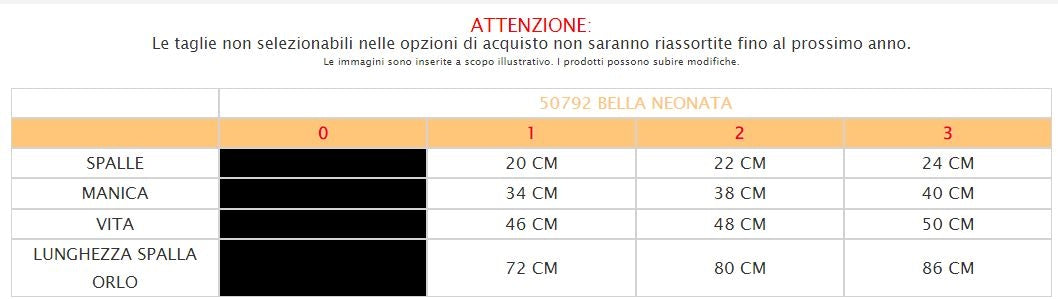 Costume vestito di carnevale Bella bambina da 1 a 3 anni