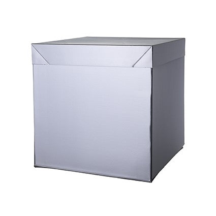 Scatola regalo a sorpresa Box Surprise per palloncini 50x50x50 cm Silver-Argento