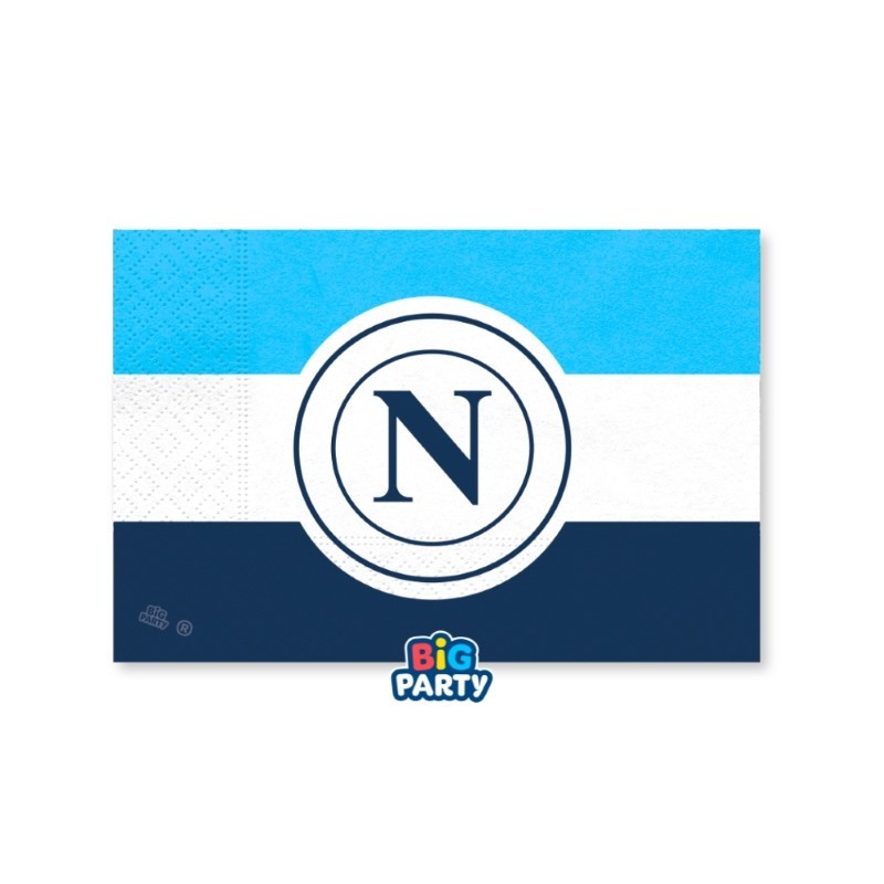 Tovaglioli SSC Napoli 33x33 cm – Confezione da 16 pezzi