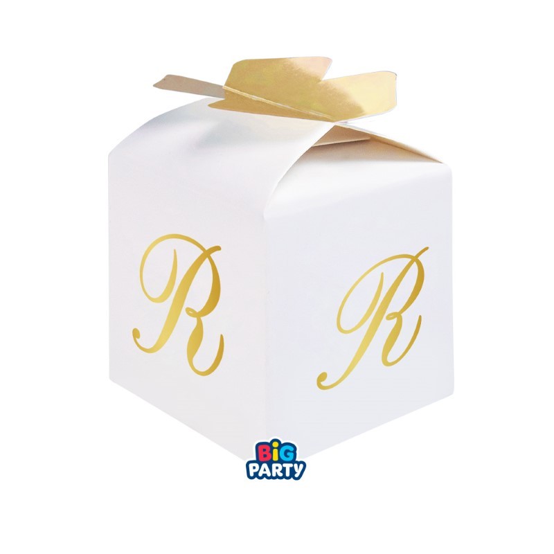 Scatoline cubetto fiocco lettera R – Confezione da 10 pezzi