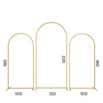 Tris vele ad arco light color oro