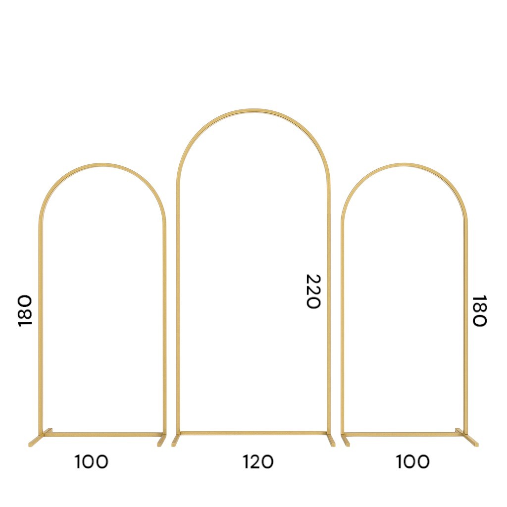 Tris vele ad arco light color oro