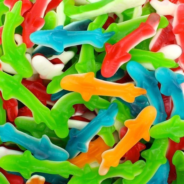 Squali Jelly Colorati Vidal Golosinas caramelle gommose a forma di squalo colori