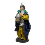 Pastore statuina Re Magio Bianco 18 cm di terracota vestito