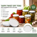 Tappo per barattoli in vetro 82 mm per conserve idonei alla bollitura