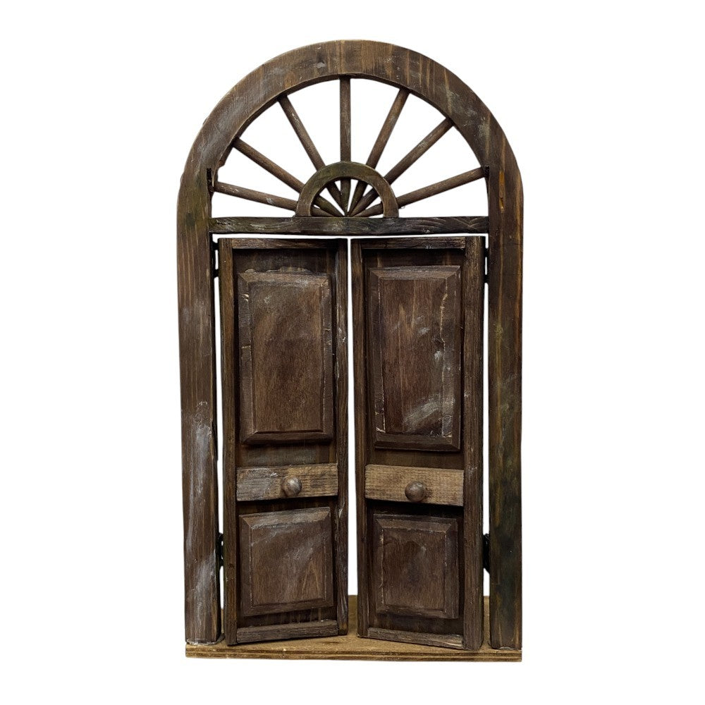 Portone in legno 24x44x10 per statue da 22 - 25 cm