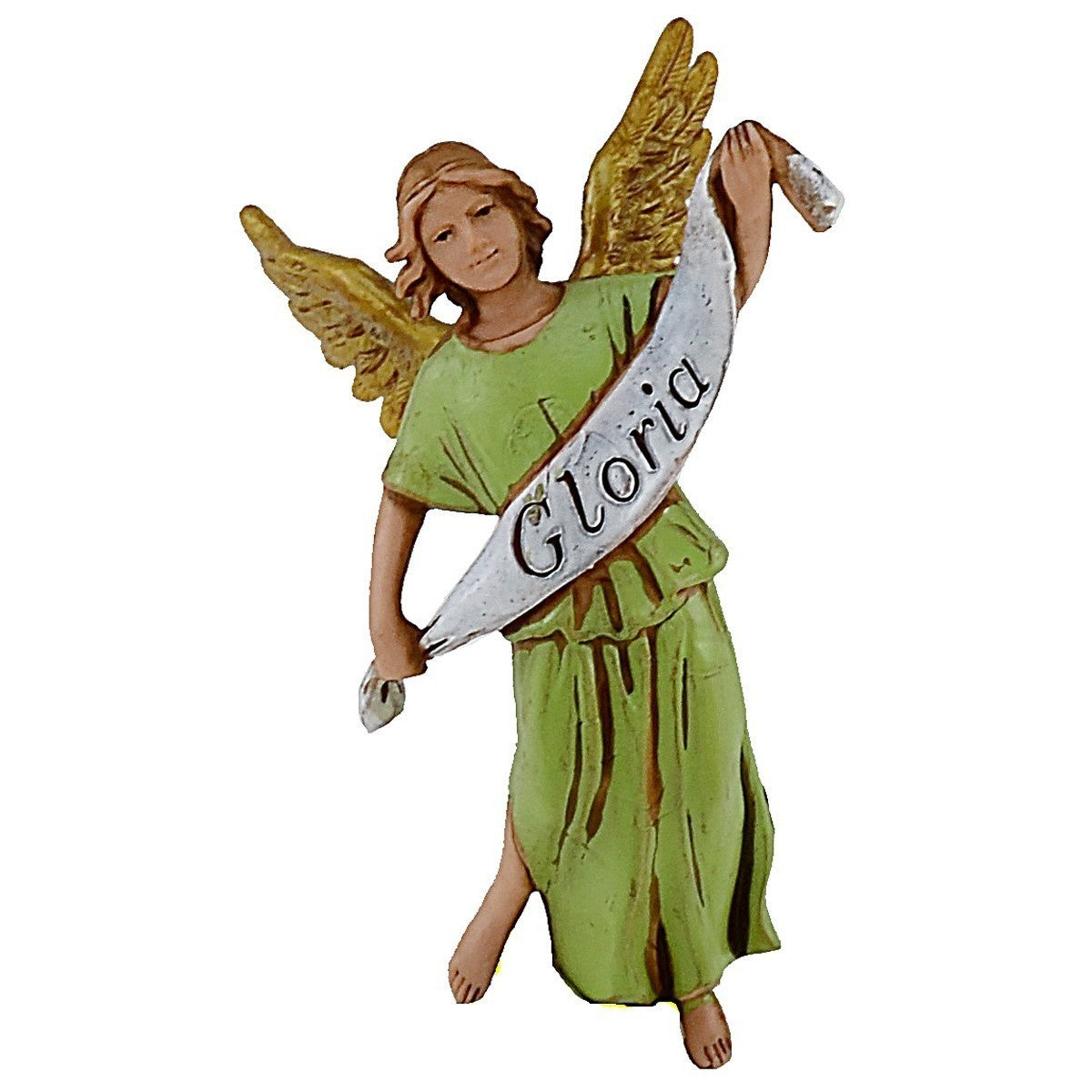 Pastori Statuina Angelo Gloria 10 cm per presepe Landi Moranduzzo