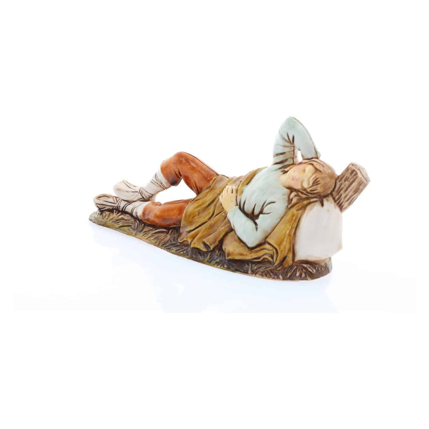 Statuina pastore Dormiente 10cm di plastica Stile 700 Moranduzzo per presepe