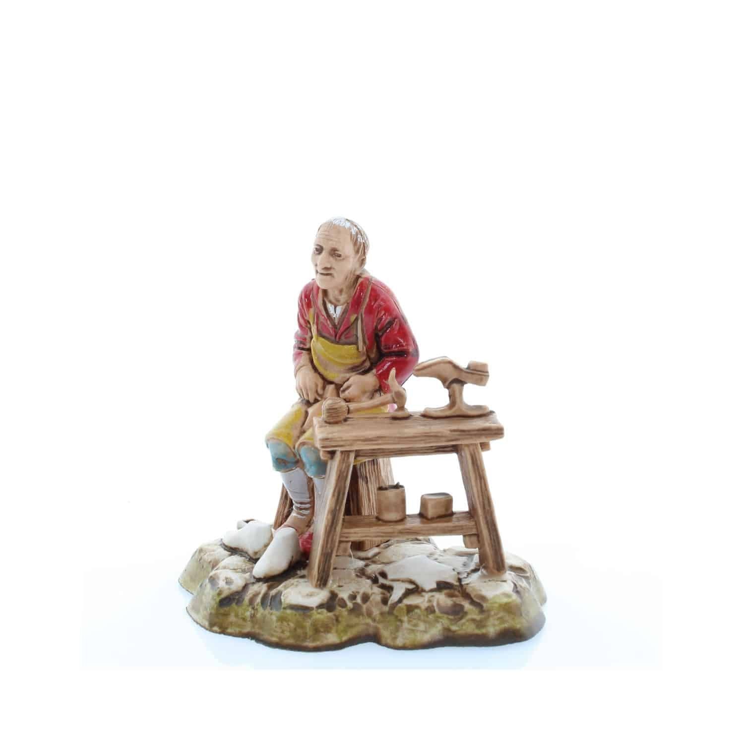 Pastore statuina Ciabattino 10 cm di plastica Moranduzzo per presepe